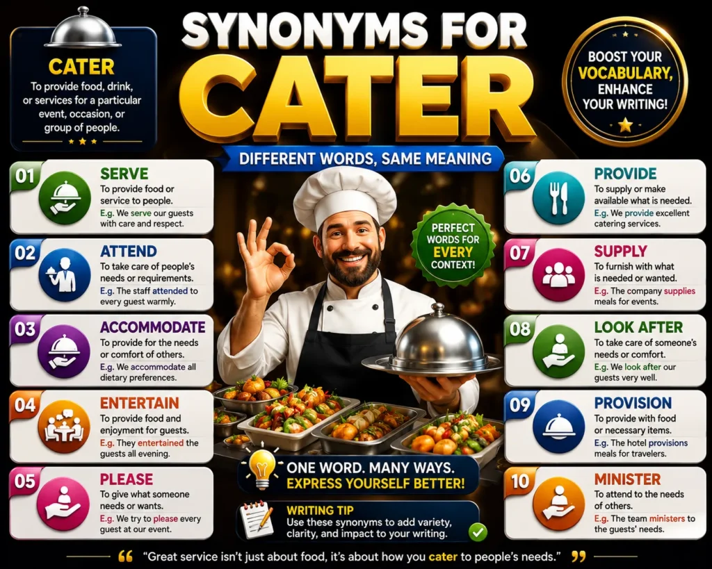 synonyms for cater