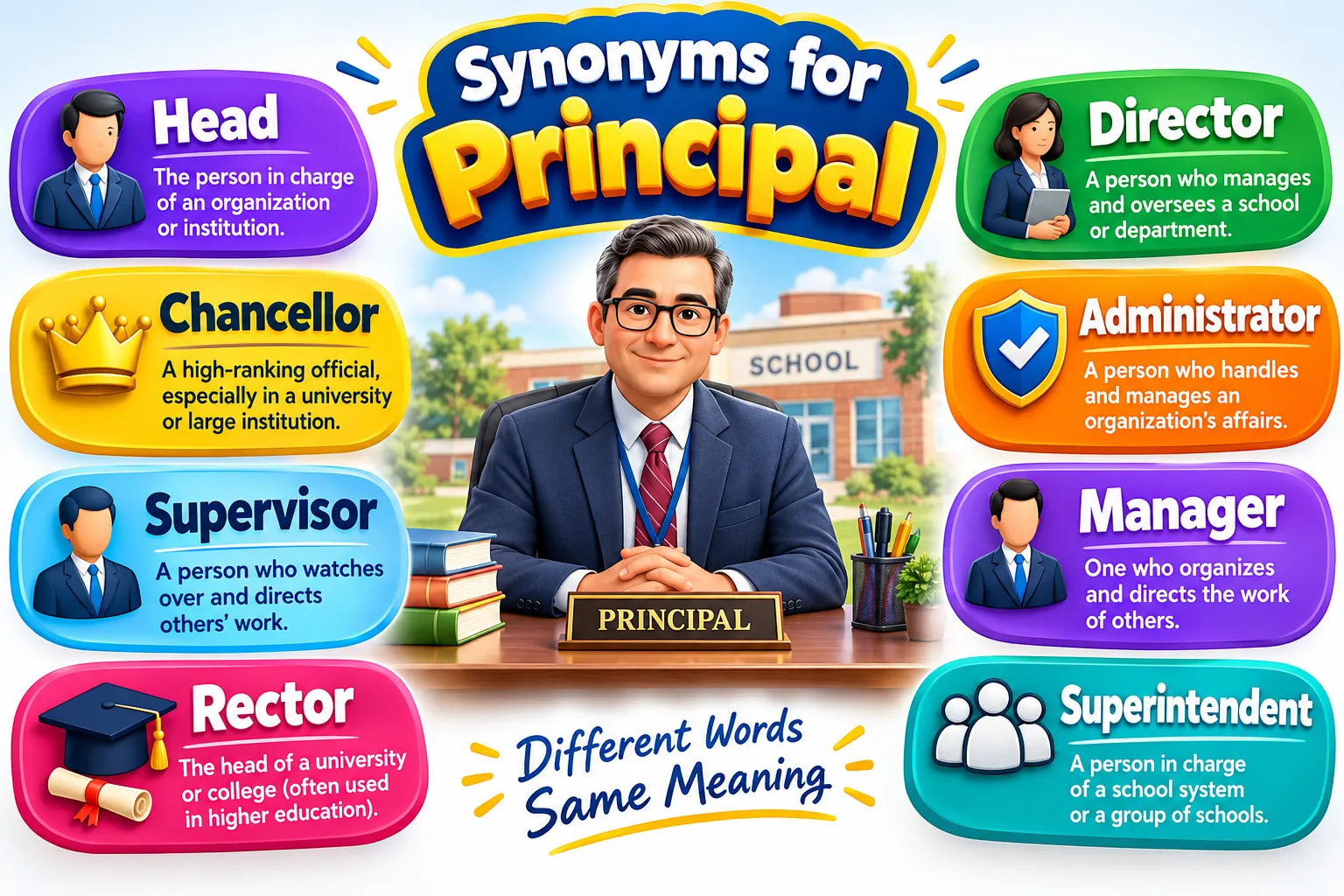 Synonyms for principal