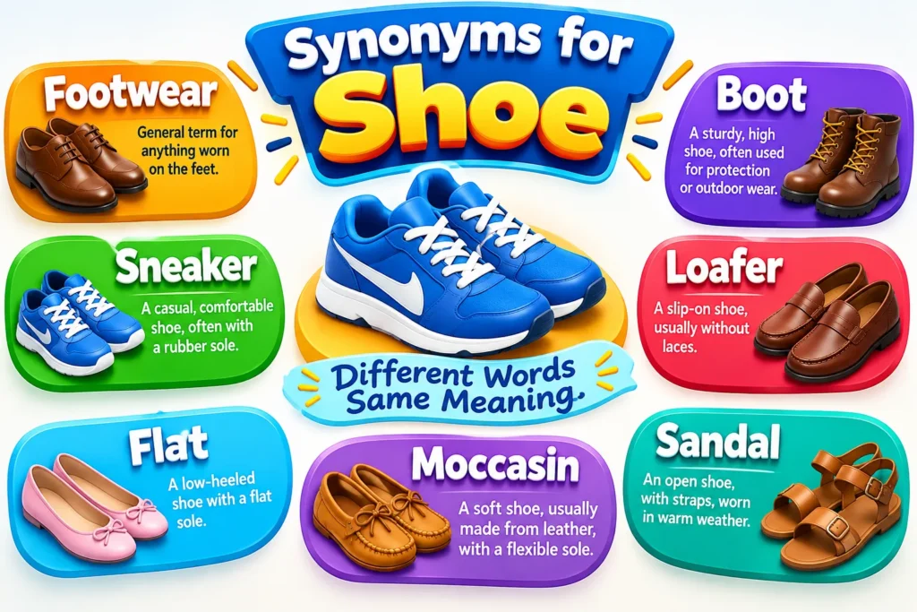 Synonyms for shoe