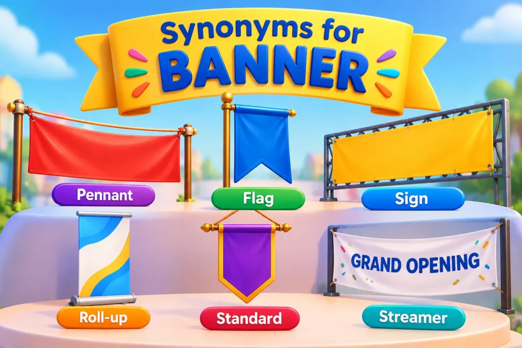 Synonyms for banner