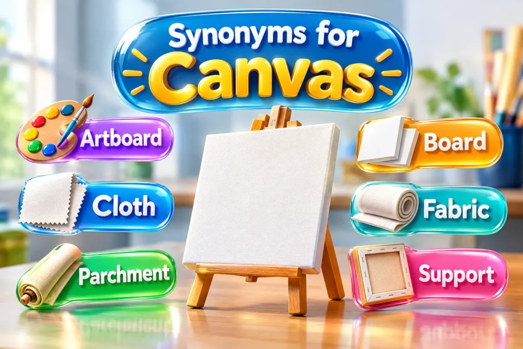 synonyms for canvas