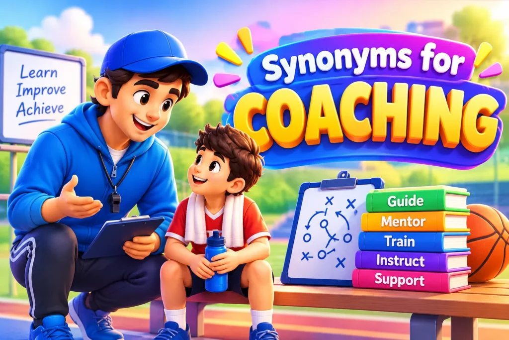 Synonyms for coaching