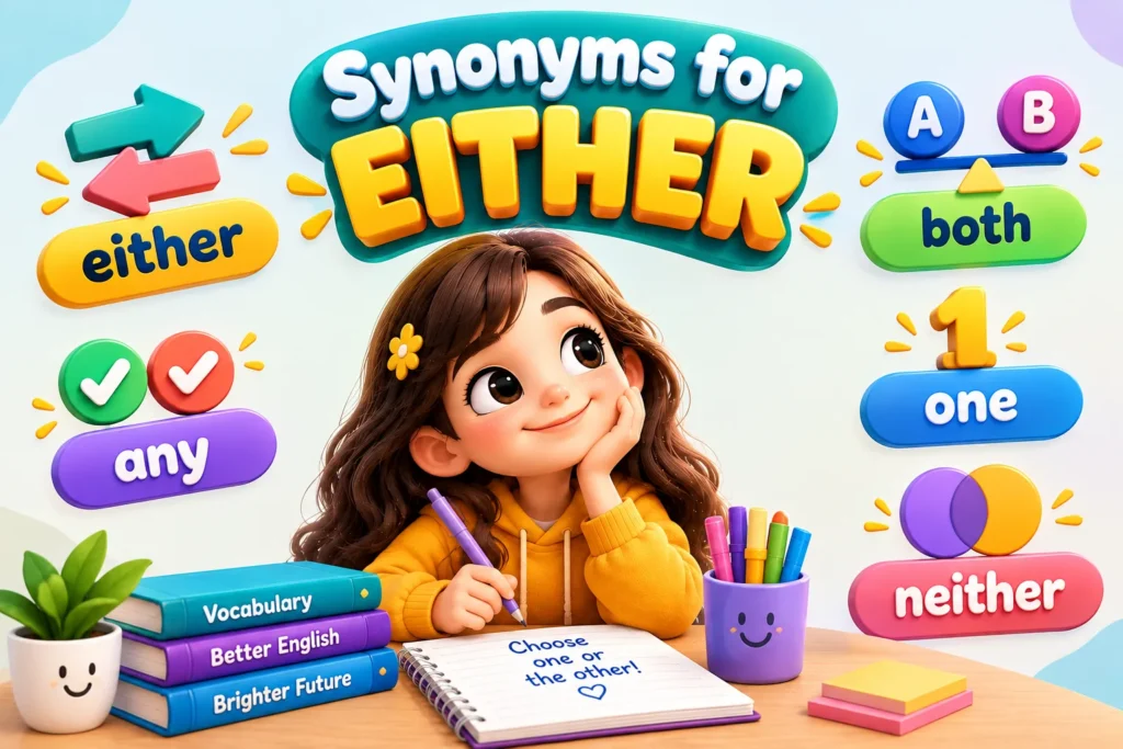Synonyms for either