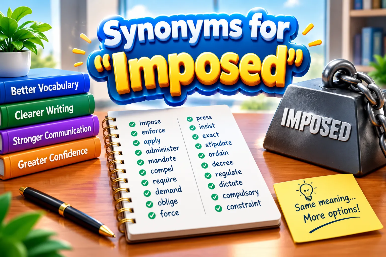 synonyms for “imposed”