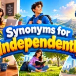 Synonyms for independently