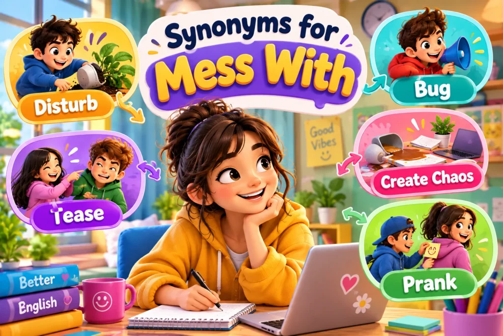 Synonyms for mess with