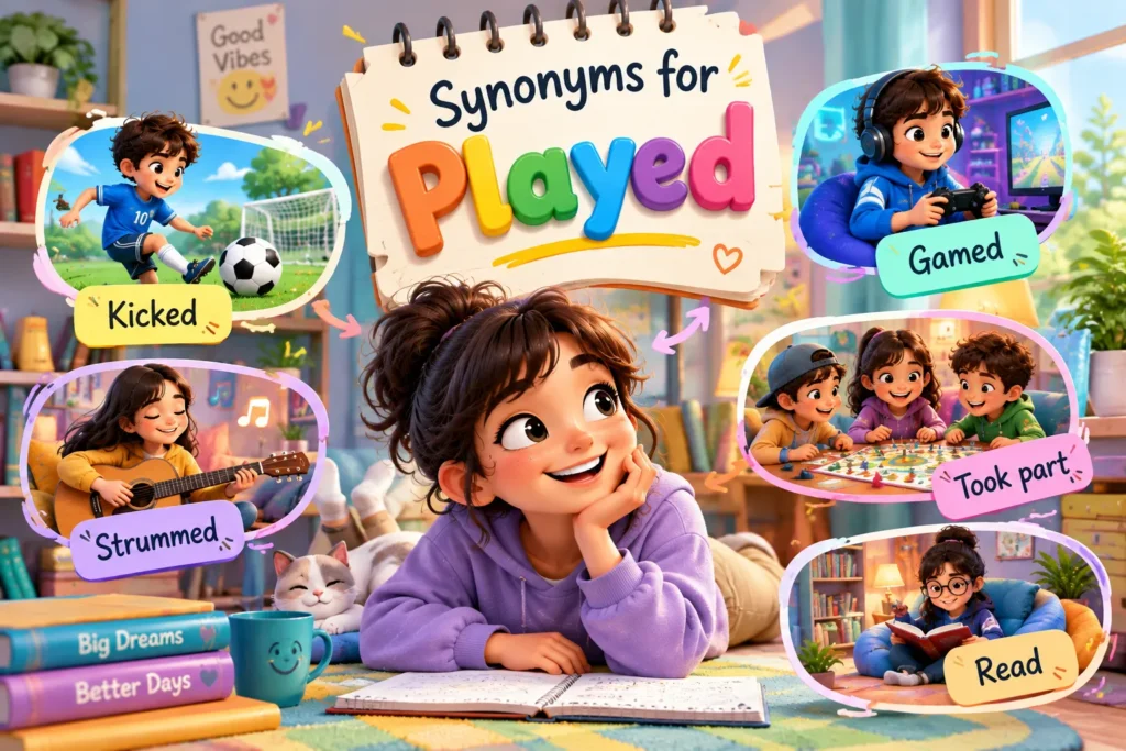 Synonyms for played