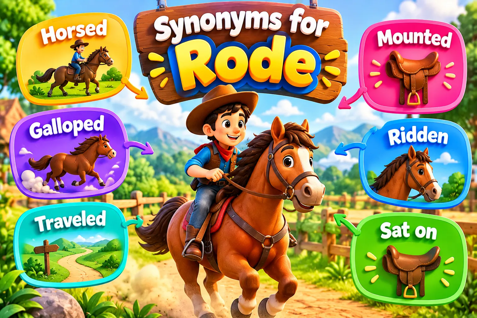 Synonyms for rode