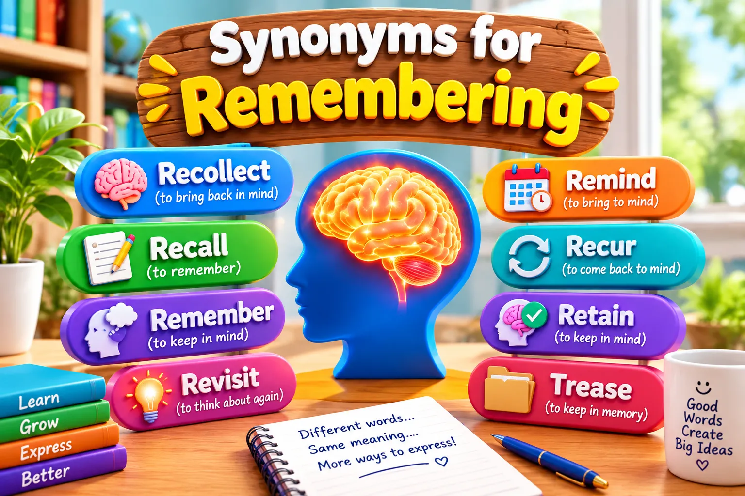 synonyms of remembering